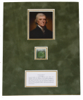 THOMAS JEFFERSON HAIR DISPLAY – FROM CHARLES FISHER COLLECTION, DESCENDENT OF JEFFERSON’S PERSONAL PHYSICIAN 