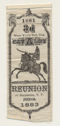 3rd NEW YORK CAVALRY REUNION RIBBON EX-MAURICE LEYDEN ESTATE & TEXAS CW MUSEUM