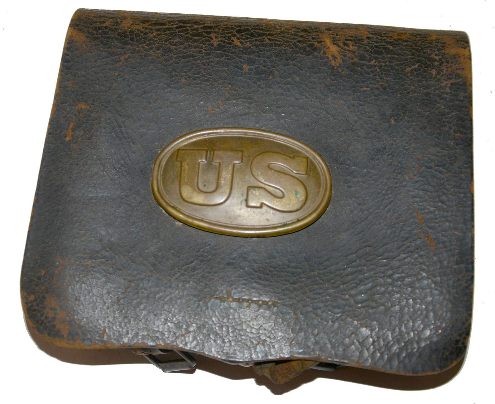 REGULATION 1857 ALLEGHENY ARSENAL CARTRIDGE BOX WITH PLATE AND TINS