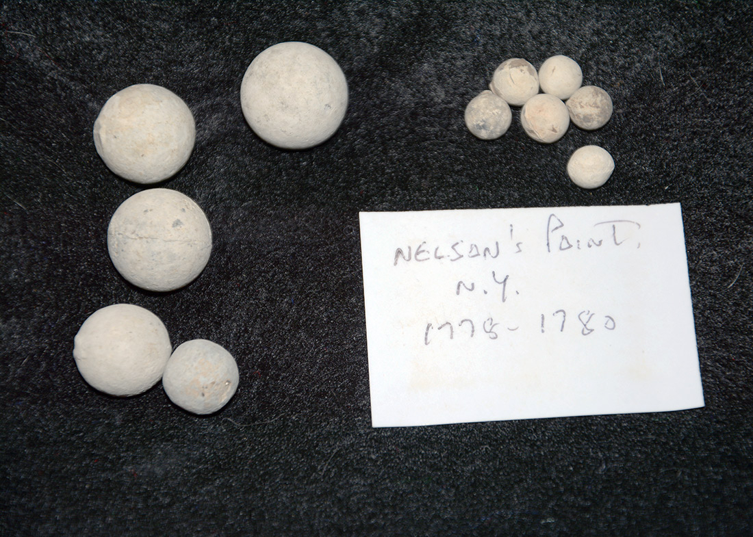 REVOLUTIONARY WAR MUSKET BALLS AND SHOT FROM “NELSON’S POINT” IN NEW YORK