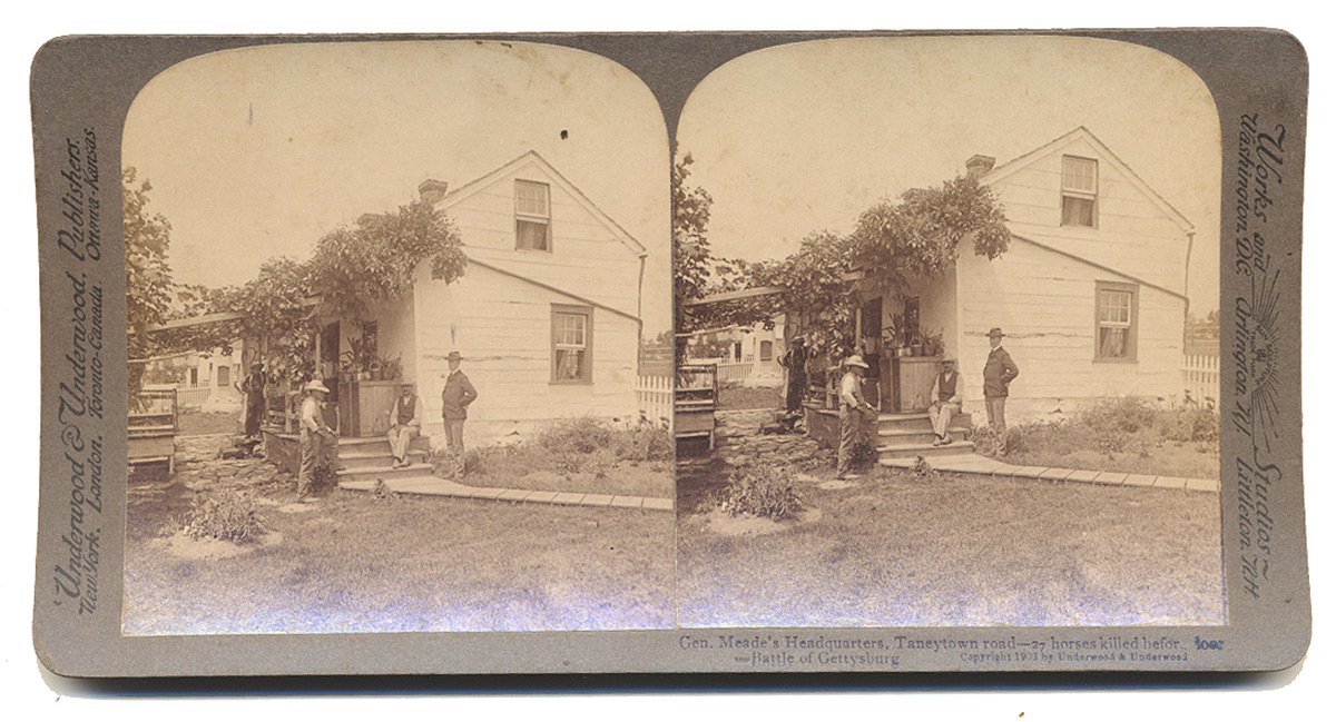 LOVELY STEREOVIEW OF GENERAL MEADE’S HEADQUARTERS BY UNDERWOOD 