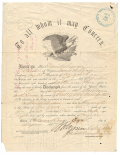 CIVIL WAR DISCHARGE — PRIVATE DANIEL LAWSON, 21ST NEW YORK CAVALRY ("GRISWOLD LIGHT CAVALRY")