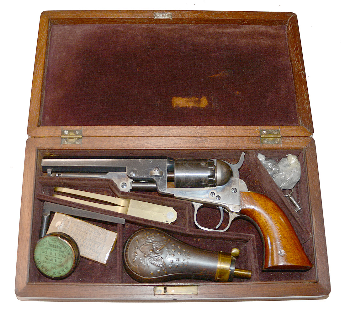 A BRILLIANT CASED CIVIL WAR DATED MODEL 1849 COLT POCKET REVOLVER