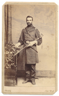 CDV PHOTO OF 1/LT. JAMES E. HILL, 74TH AND 40TH NEW YORK INFANTRY