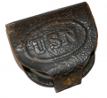 NICE MAKER-MARKED “USN” EMBOSSED PERCUSSION CAP POUCH