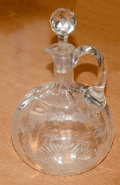CIRCA 1870 ENGRAVED WHISKEY JUG BY DORFLINGER
