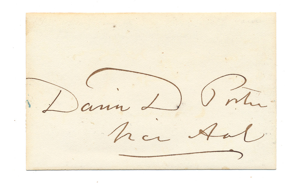  CLIPPED SIGNATURE – US NAVY ADMIRAL DAVID D. PORTER