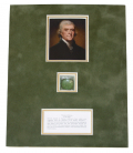 THOMAS JEFFERSON HAIR DISPLAY – FROM CHARLES FISHER COLLECTION, DESCENDENT OF JEFFERSON’S PERSONAL PHYSICIAN 