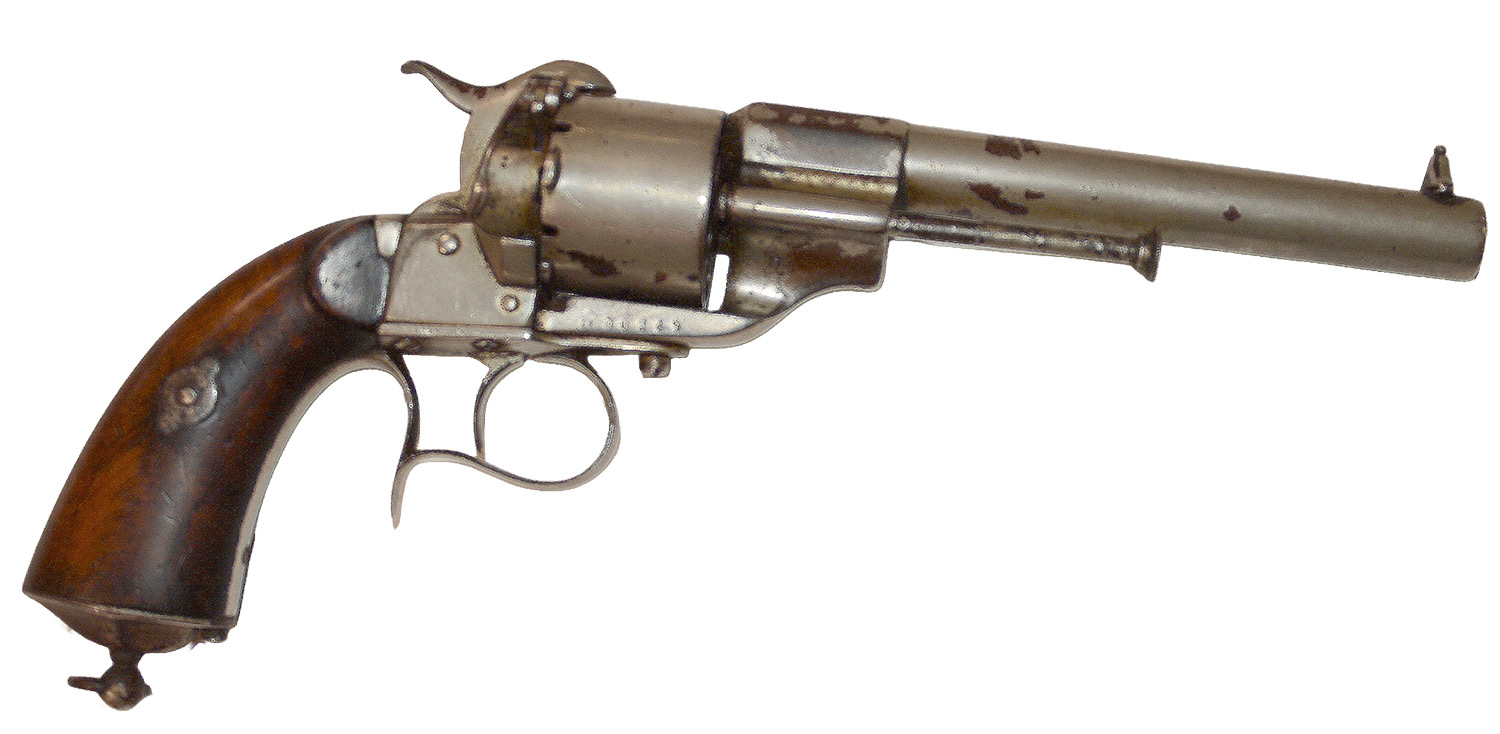M1858 12MM LEFAUCHEUX REVOLVER – NICKELED, SERIAL #36249