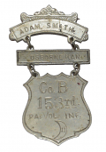 LADDER BADGE – PVT. ADAM SMITH, CO. B, 153RD PENNSYLVANIA VOLUNTEER INFANTRY