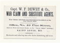 WAR CLAIM & SUBSTITUTE AGENT BUSINESS CARD