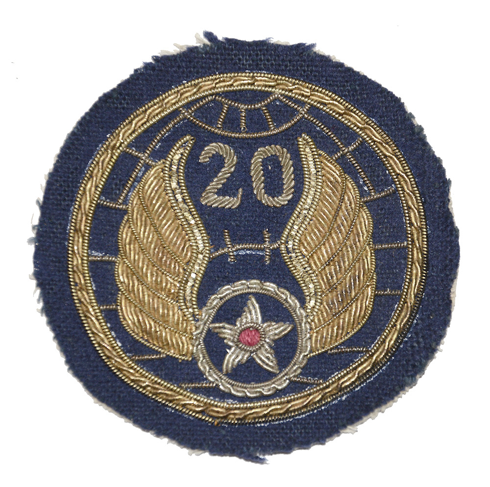 WWII US 20TH AAF BULLION PATCH