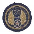WWII US 20TH AAF BULLION PATCH