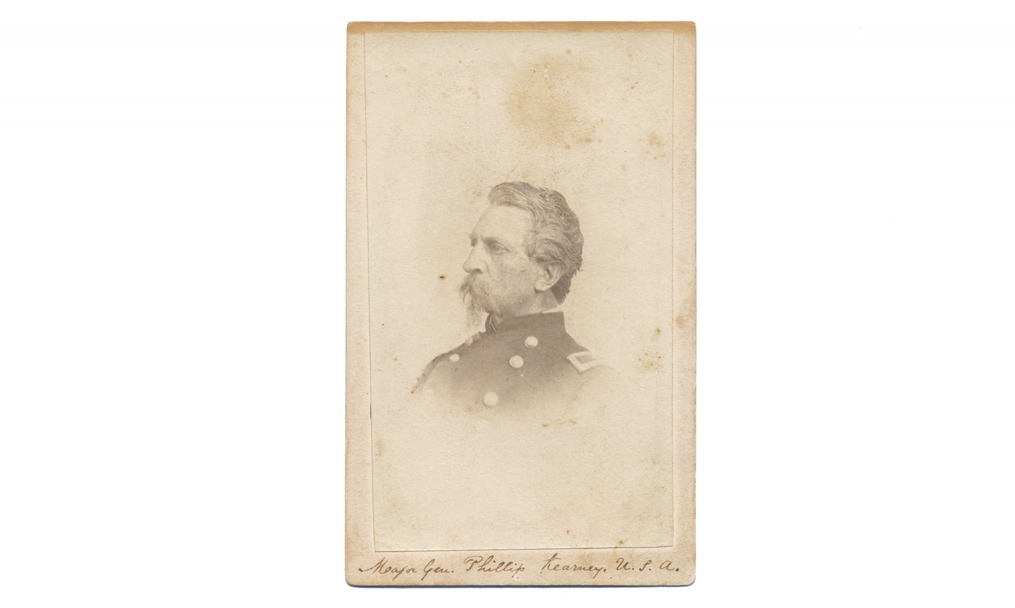 BUST VIEW CDV OF MAJOR GENERAL PHIL KEARNY