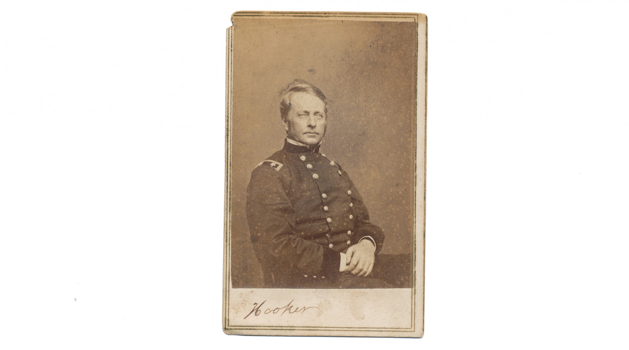 CDV - WAIST UP VIEW OF MAJOR GENERAL JOSEPH HOOKER