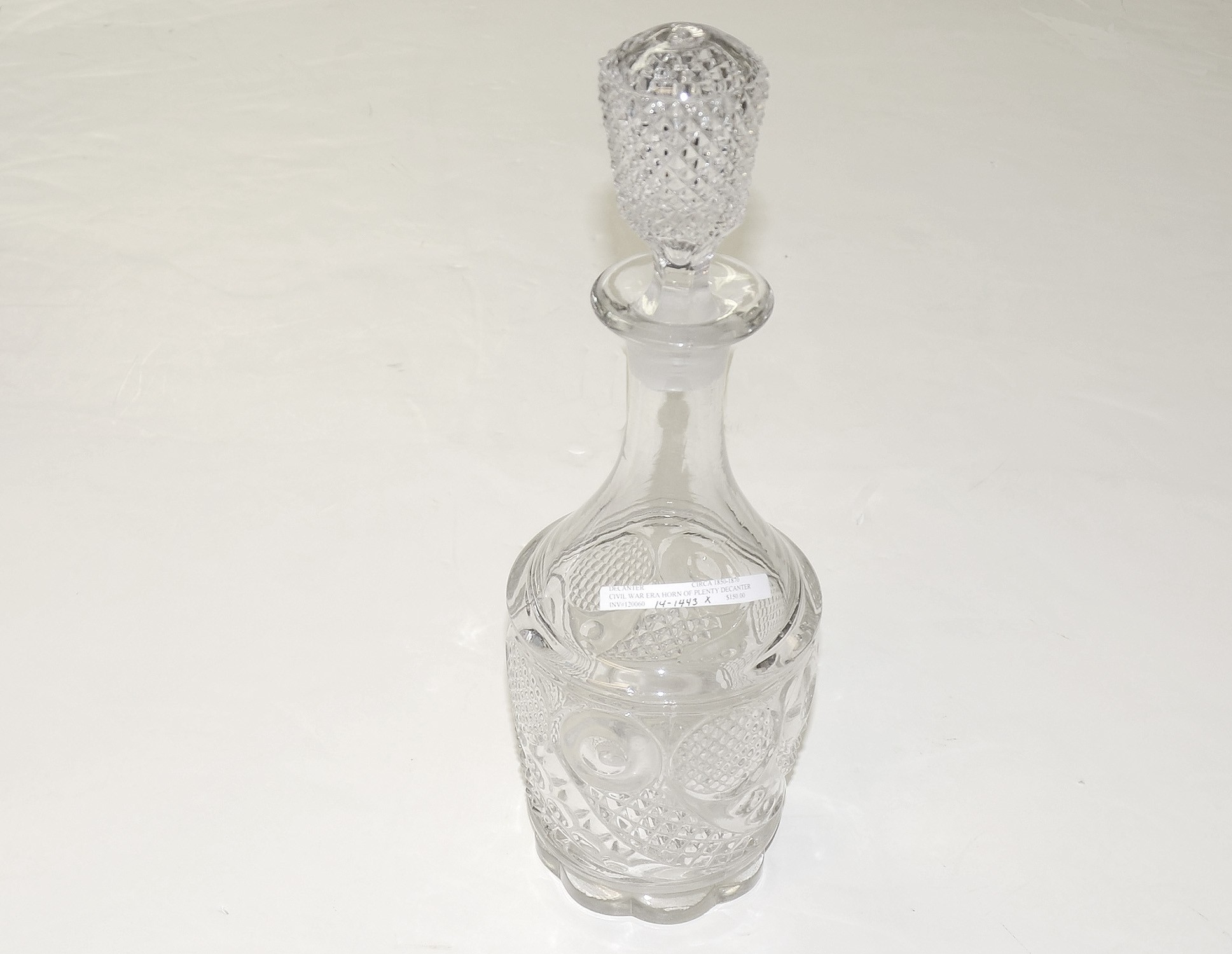 CIVIL WAR ERA DECANTER, CIRCA 1850 - 1870