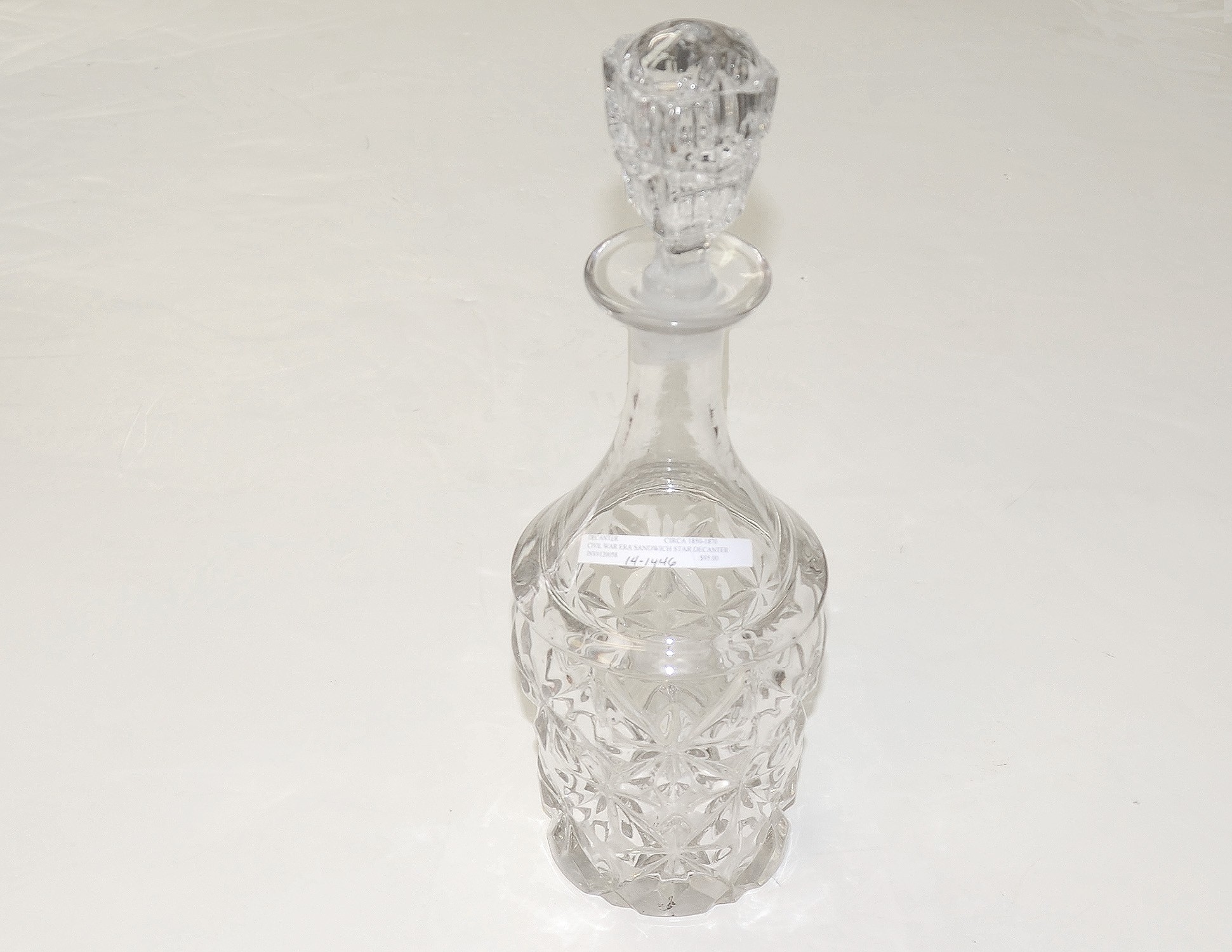 CIVIL WAR ERA DECANTER, CIRCA 1850 - 1870