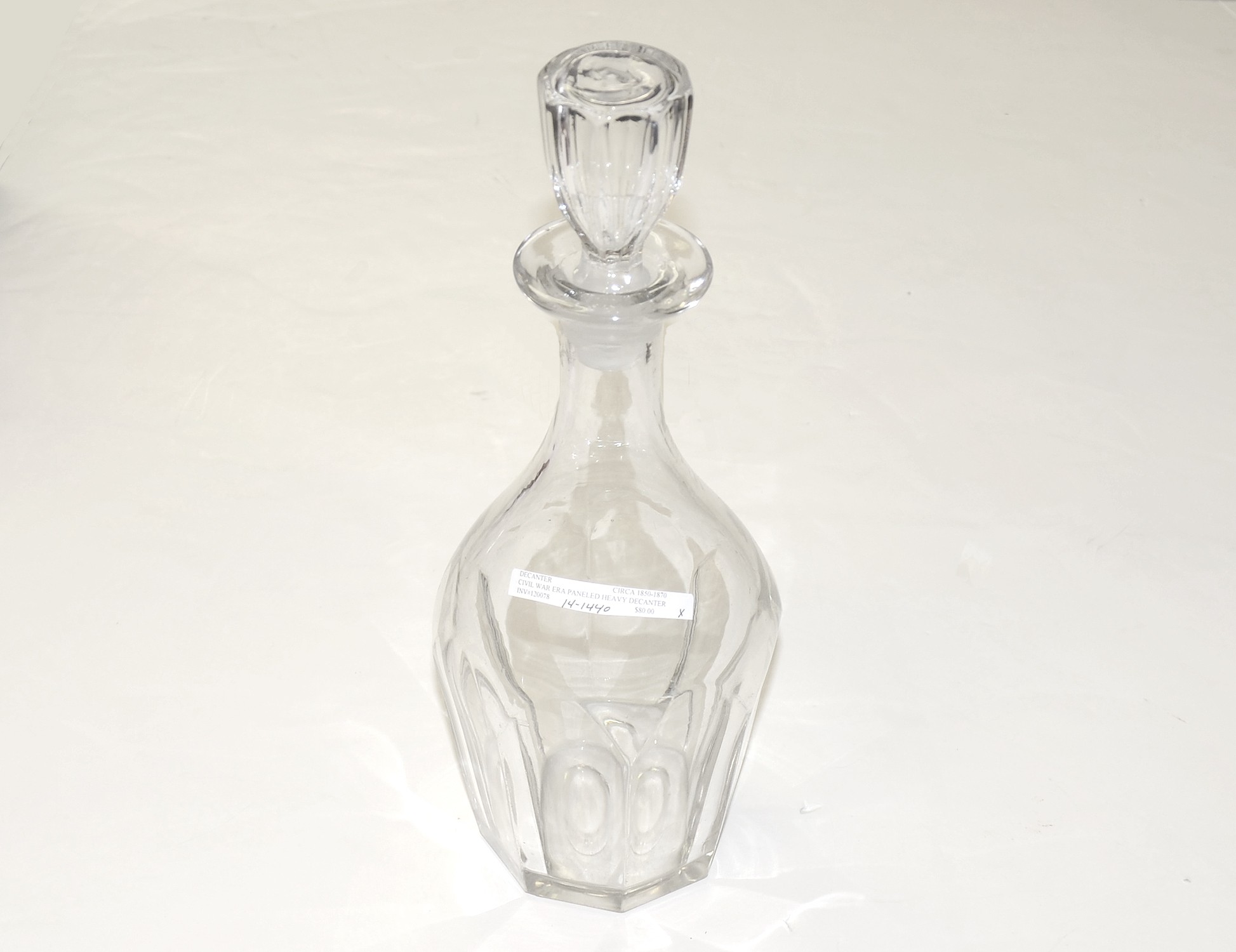 CIVIL WAR ERA DECANTER, CIRCA 1850 - 1870