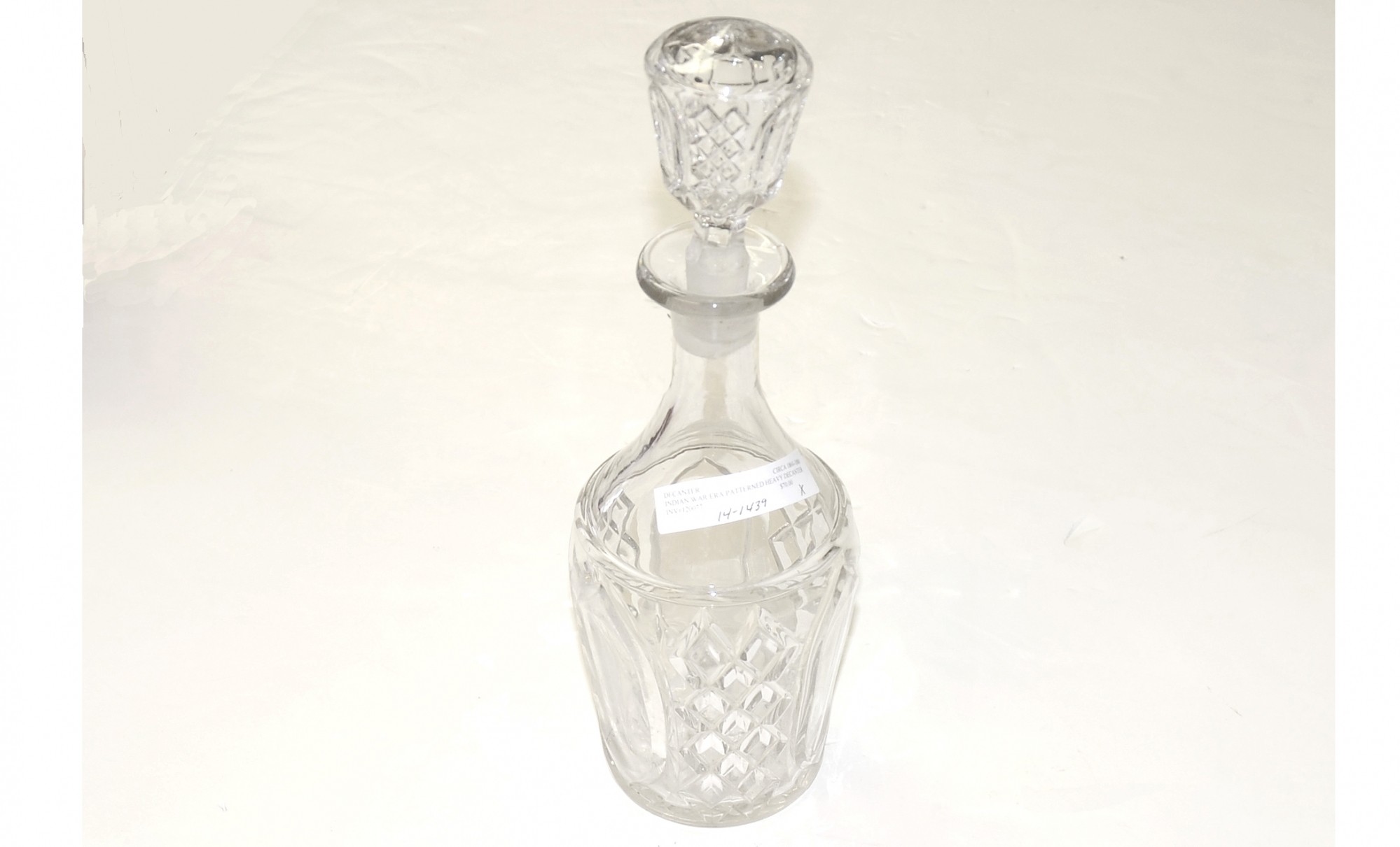 INDIAN WAR ERA DECANTER, CIRCA 1860-1880