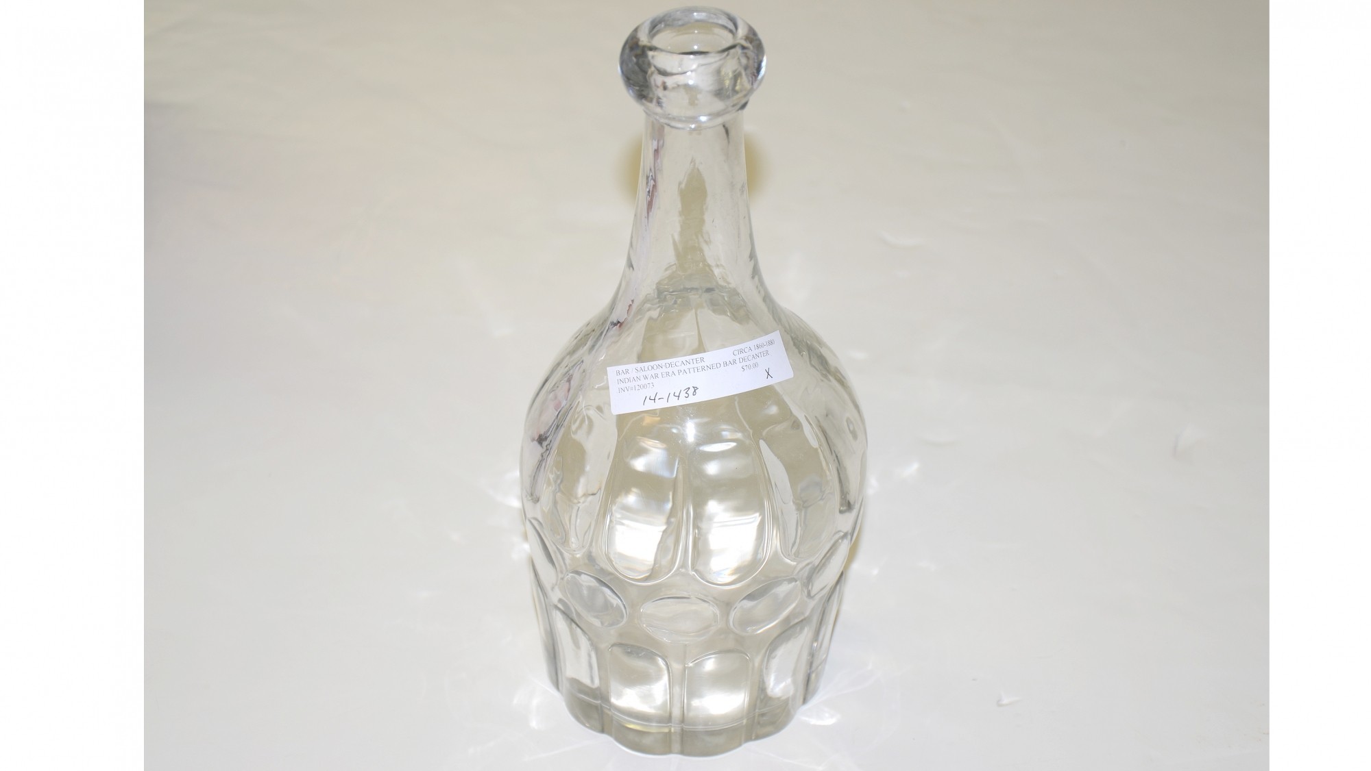 INDIAN WAR ERA BAR / SALOON DECANTER, CIRCA 1860 - 1880