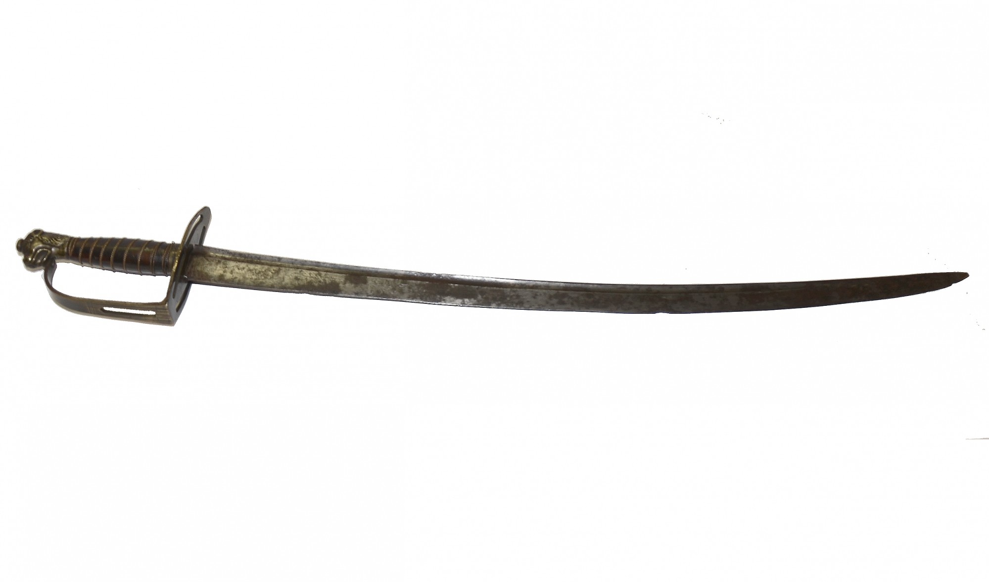 CIRCA 1780 HORSEMAN’S SABER WITH LION HEAD POMMEL
