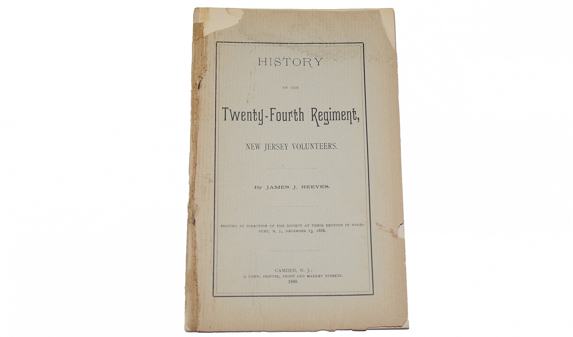 HISTORY OF THE 24TH NEW JERSEY VOLUNTEERS