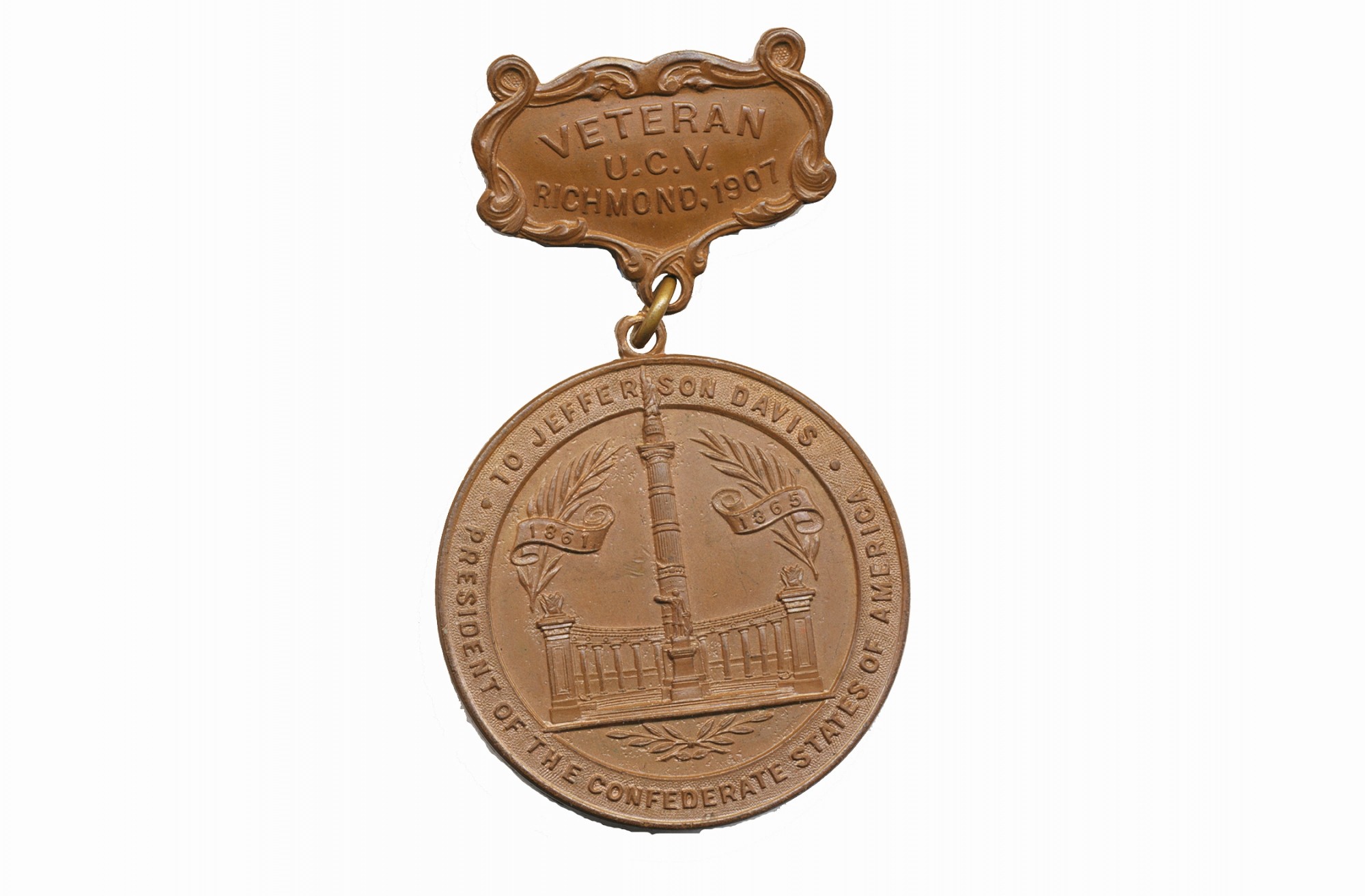 1907 UNITED CONFEDERATE VETERANS BADGE