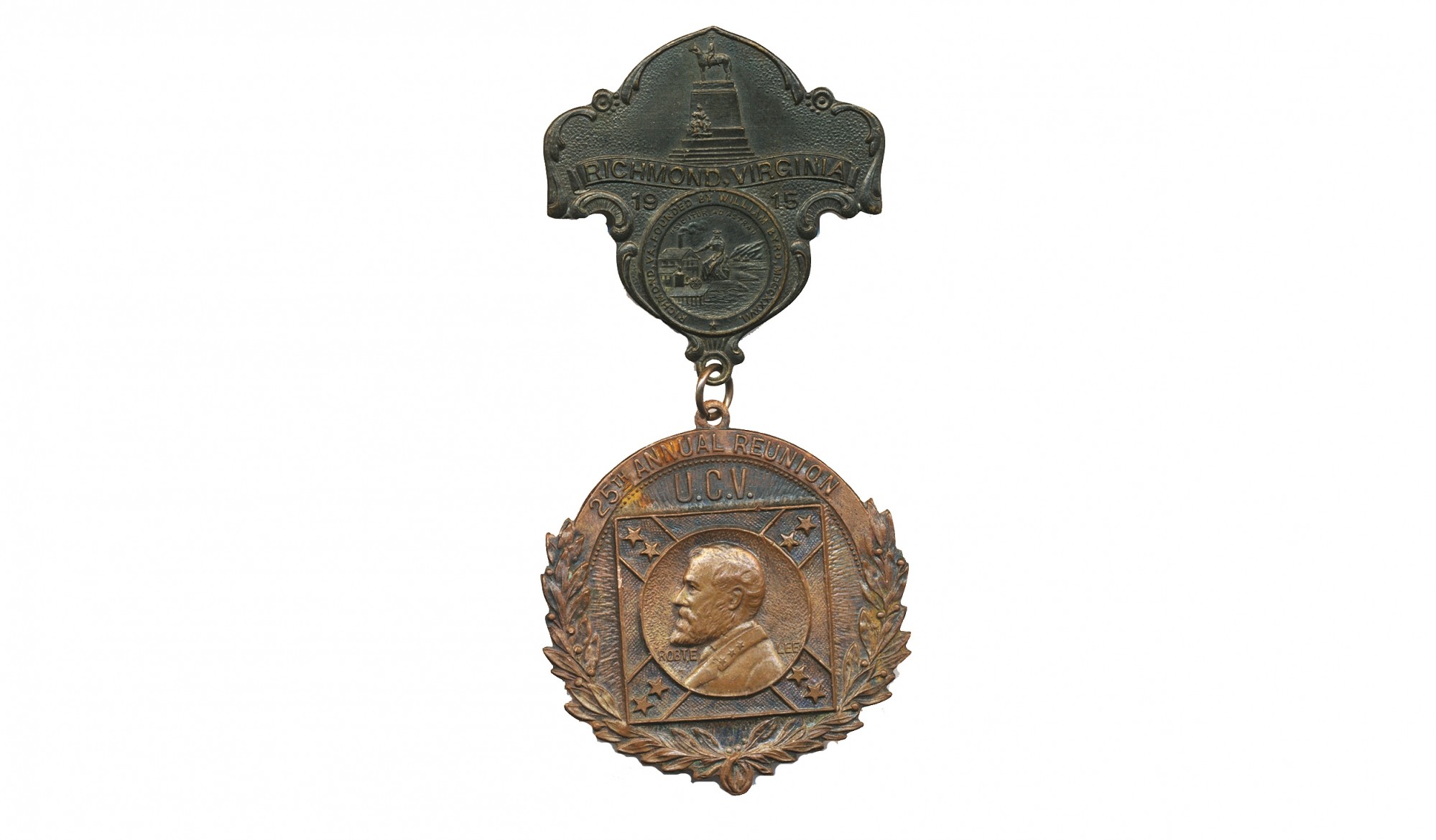 1915 UNITED CONFEDERATE VETERAN BADGE FOR RICHMOND REUNION