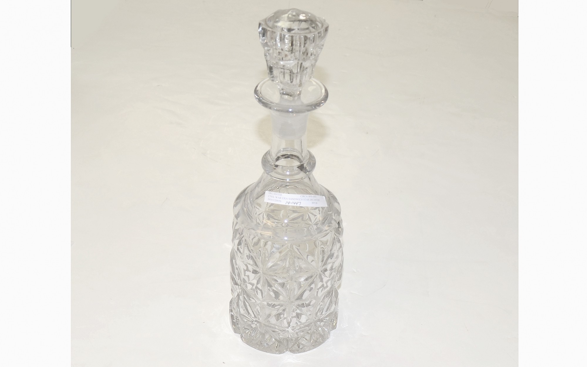 CIVIL WAR ERA DECANTER, CIRCA 1850 - 1870