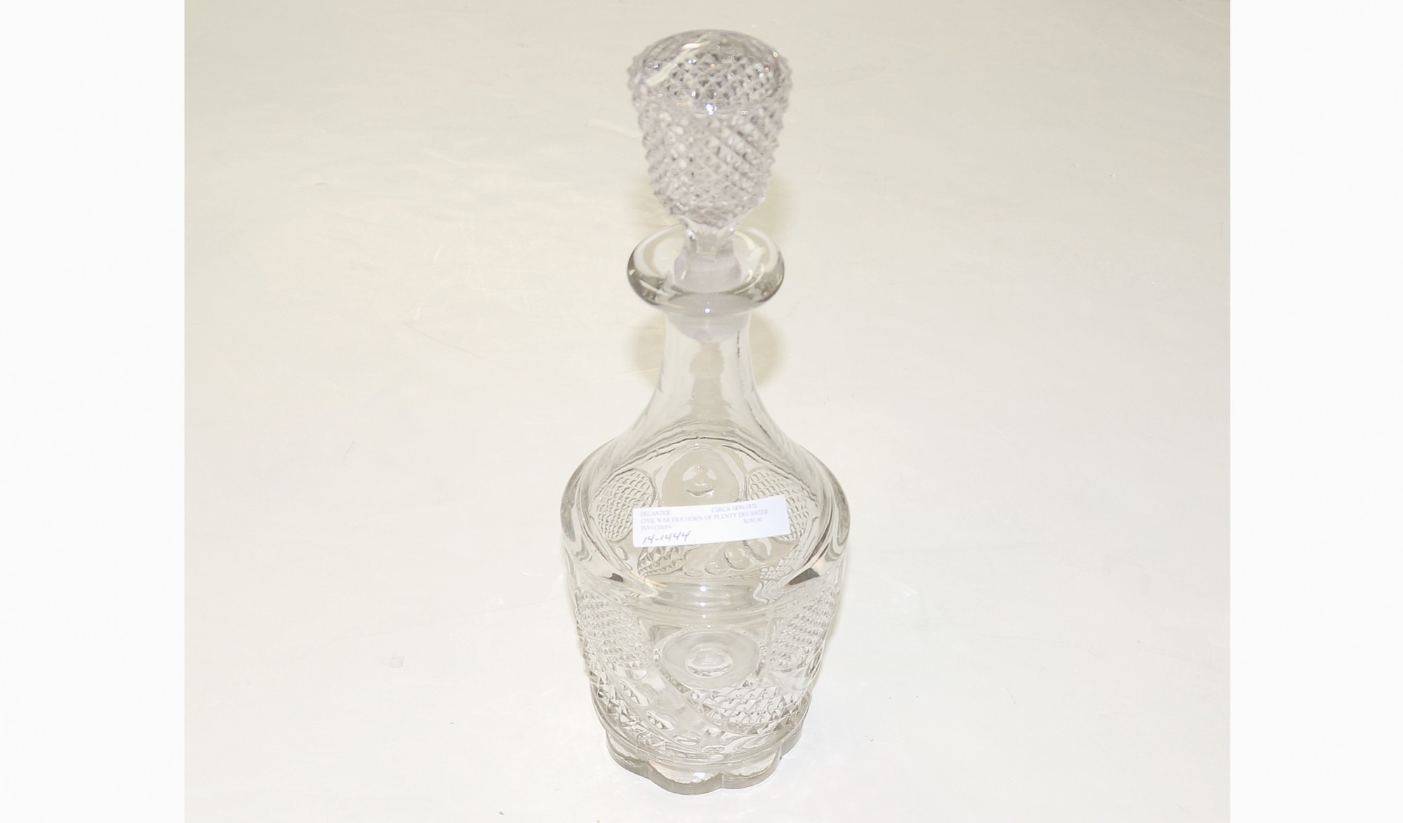 CIVIL WAR ERA DECANTER, CIRCA 1850 - 1870