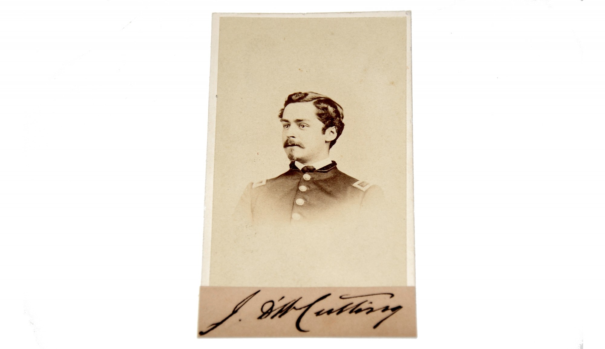 WONDERFUL CDV OF 2ND LT. JAMES DEWITT CUTTING - 2ND NEW YORK CAVALRY