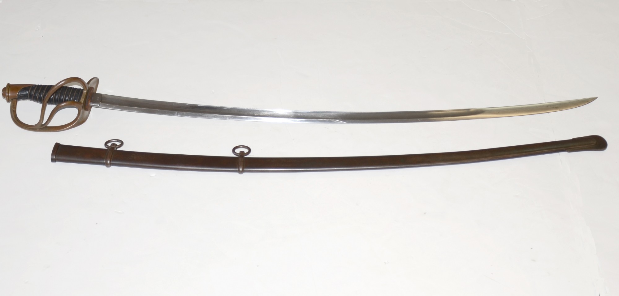 ORIGINAL CIVIL WAR M1860 LIGHT CAVALRY SABER WITH SCABBARD BY MANSFIELD & LAMB