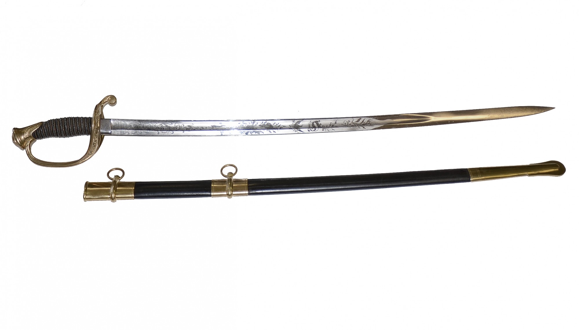 PRESENTATION AMES M1850 FOOT OFFICER’S SWORD IDENTIFIED TO LT.  BENONI BUCK, 25TH CONNECTICUT VOLUNTEER INFANTRY