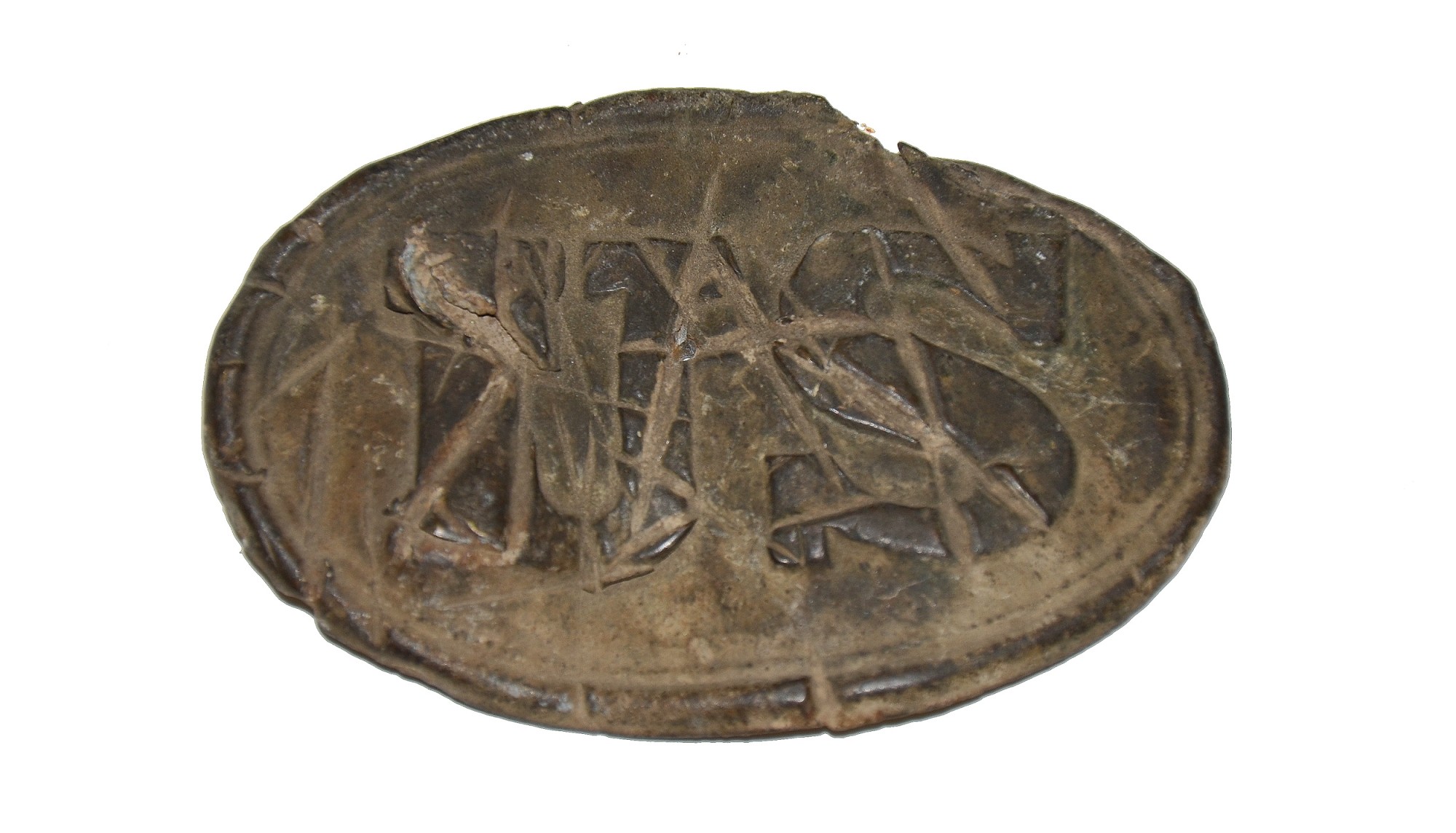 US BELT PLATE DUG BY BILL GAVIN AT SPOTSYLVANIA - GAVIN COLLECTION