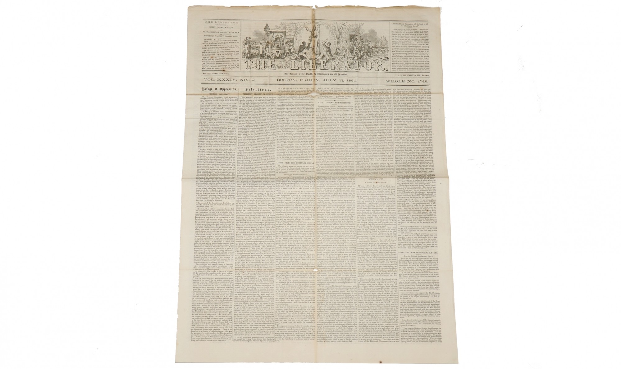 THE LIBERATOR – JULY 22, 1864