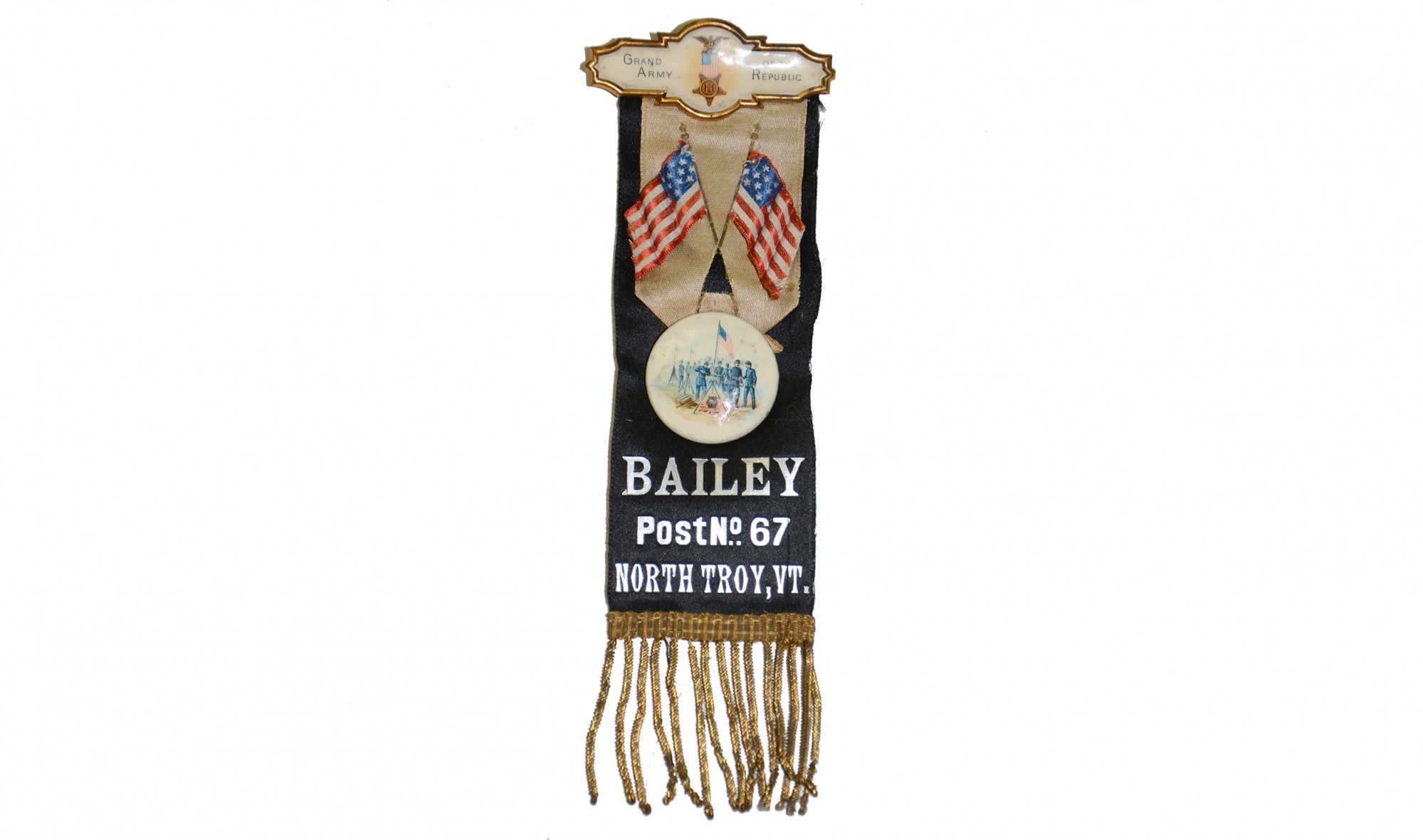 BAILEY POST 67 VERMONT GAR MOURNING RIBBON