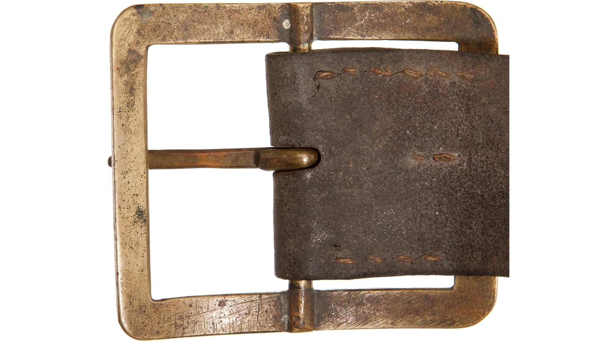 FINE, NON-DUG, GETTYSBURG-RECOVERED CONFEDERATE LEATHER WAIST BELT WITH ...