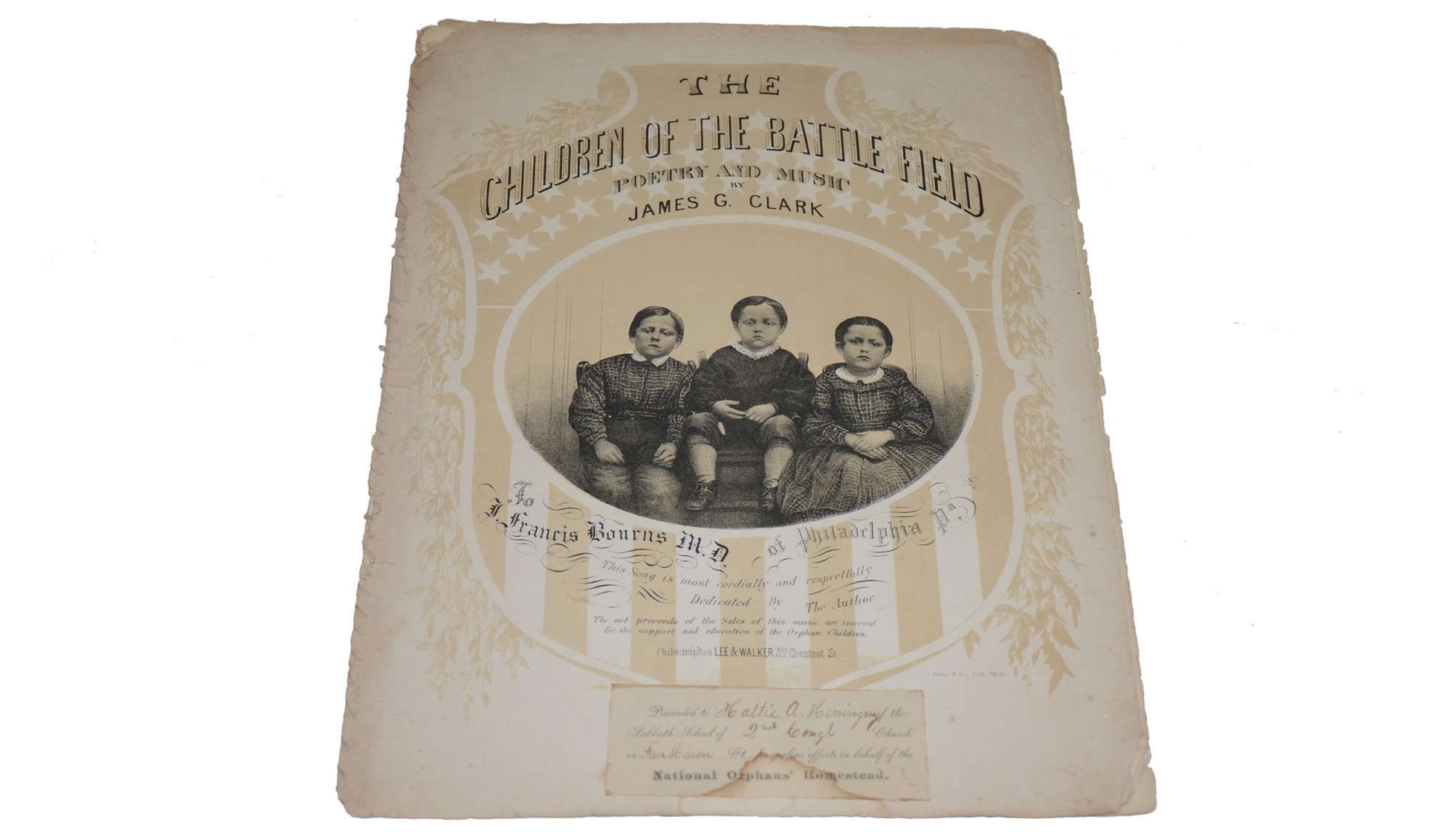 “THE CHILDREN OF THE BATTLE FIELD” SHEET MUSIC