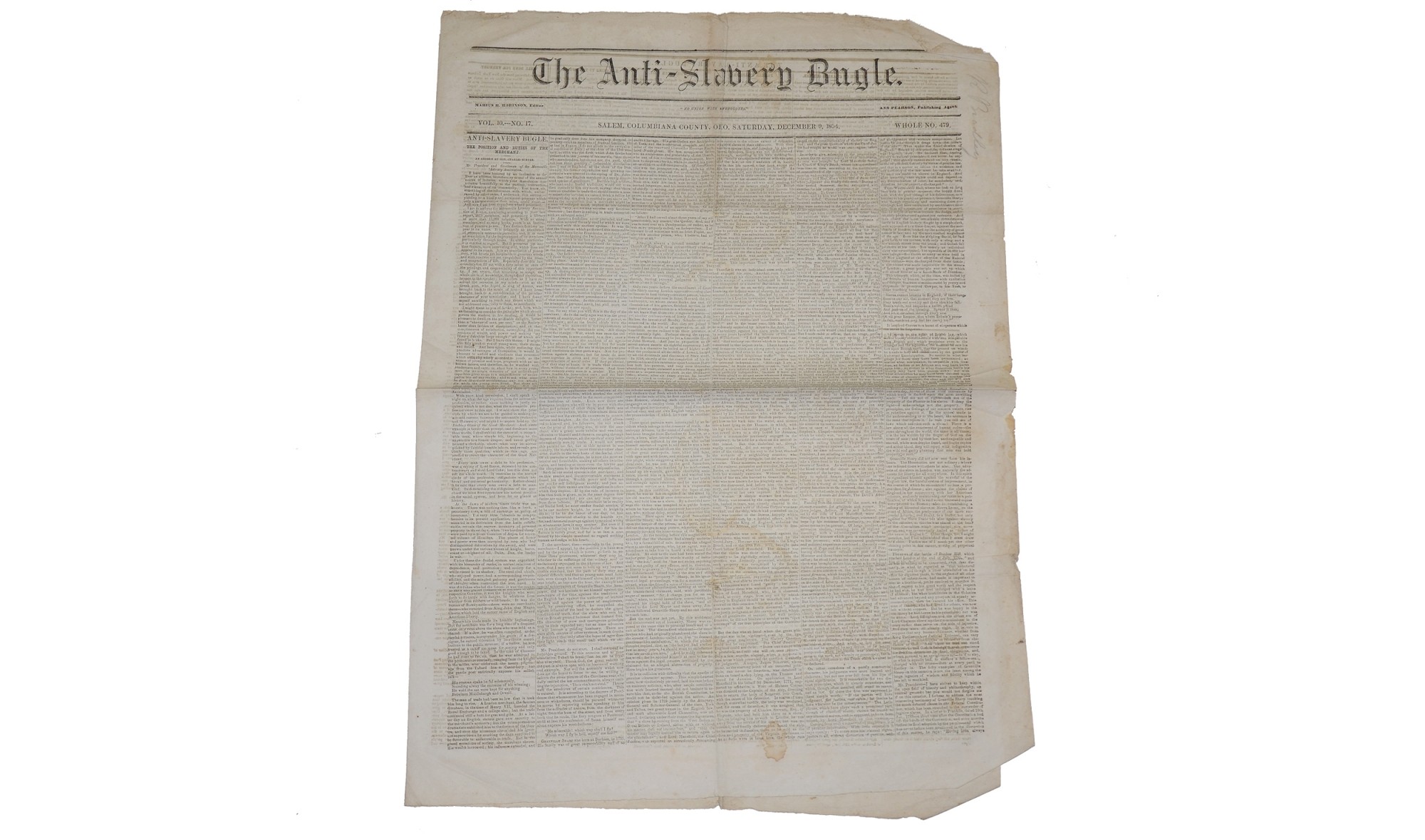 ANTI-SLAVERY BUGLE - DECEMBER 9, 1854