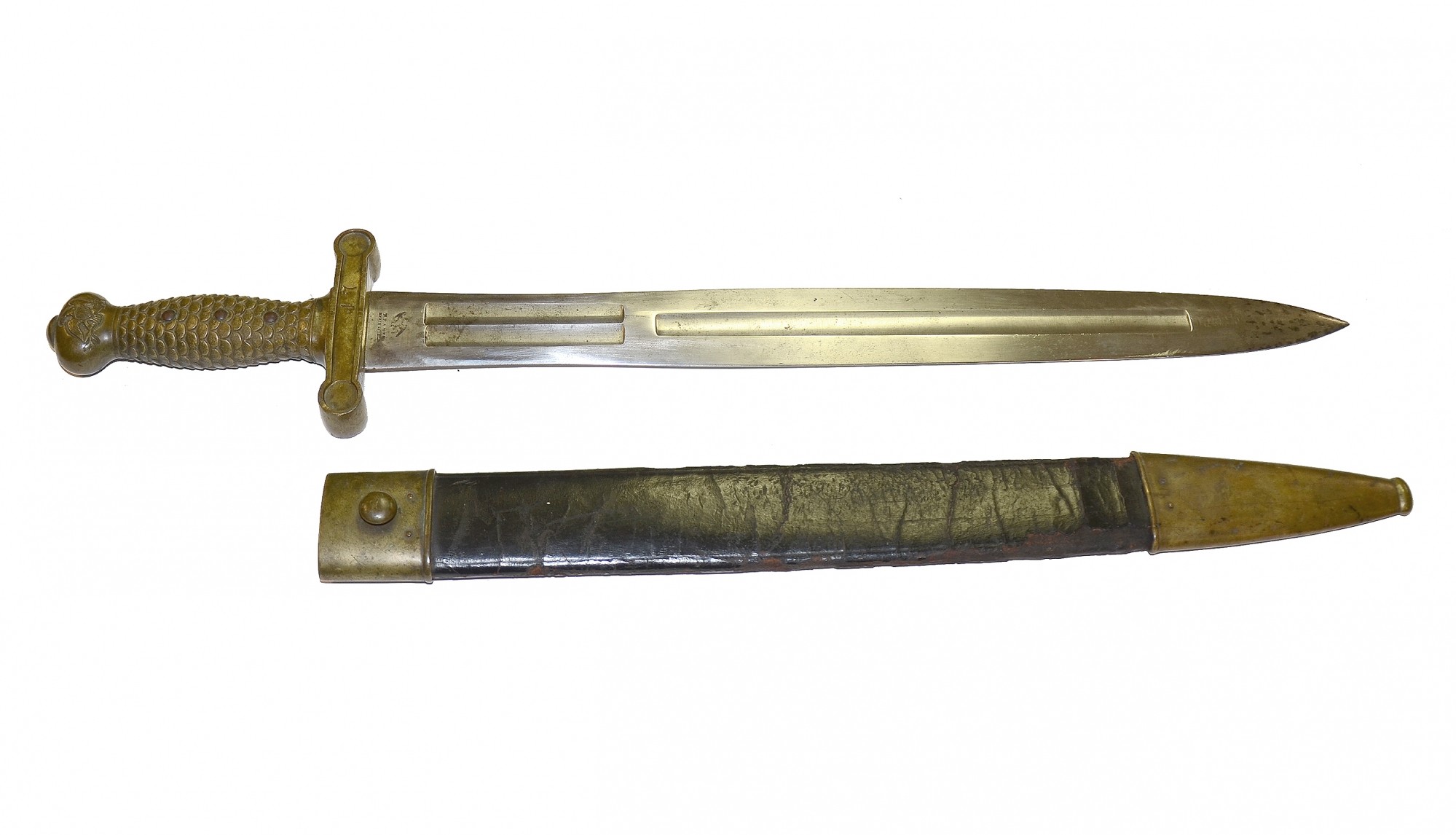 AMES MODEL 1832 ARTILLERY SHORT SWORD AND SCABBARD