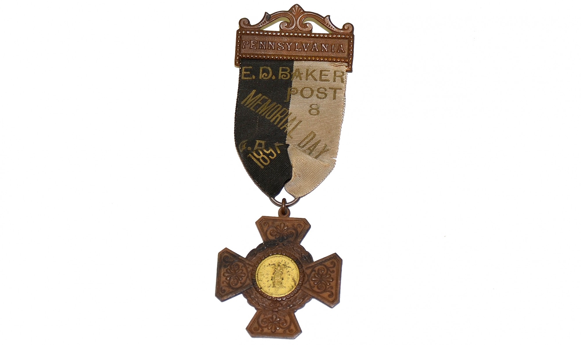EDWARD D BAKER POST 8 MEMORIAL DAY BADGE