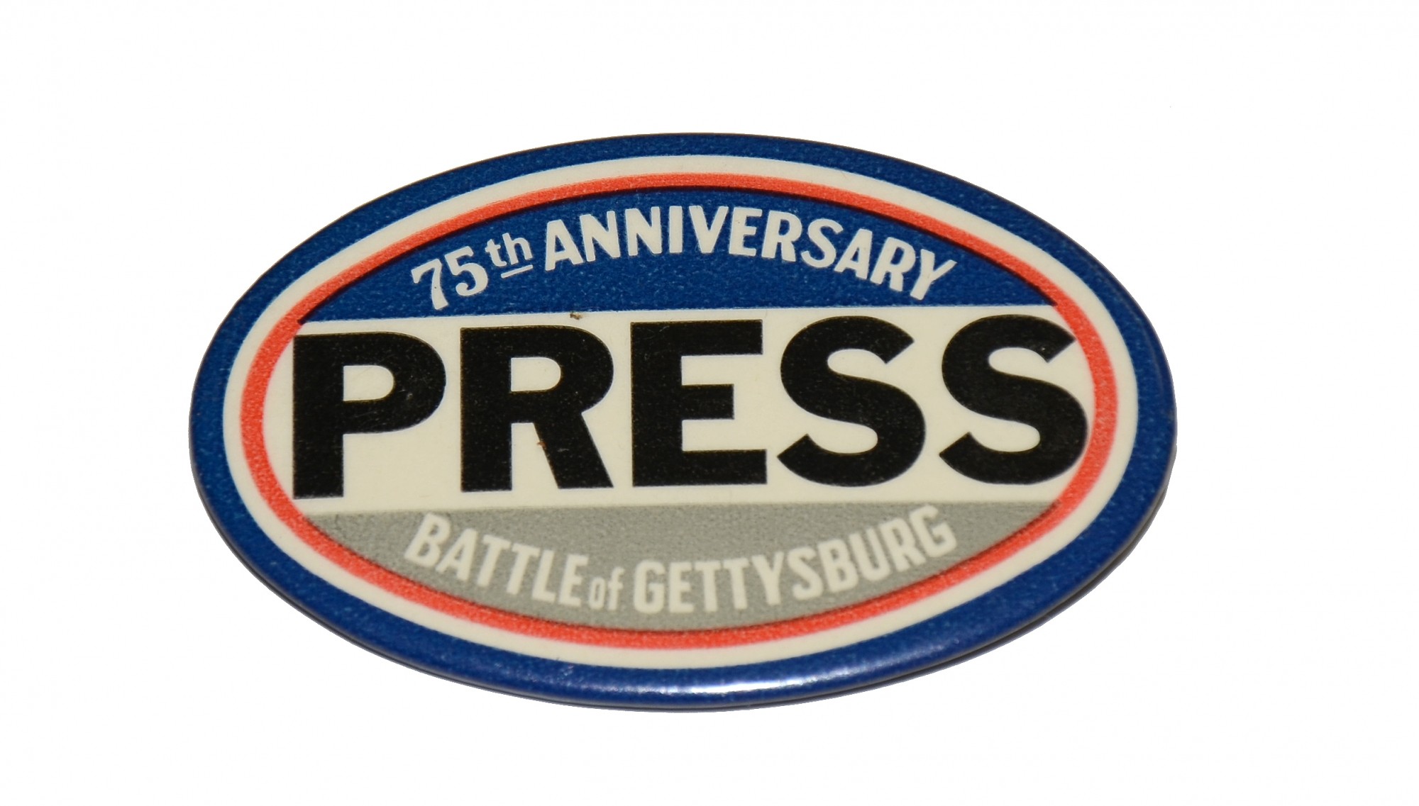 1938 PRESS BADGE FOR 75TH ANNIVERSARY OF THE BATTLE OF GETTYSBURG