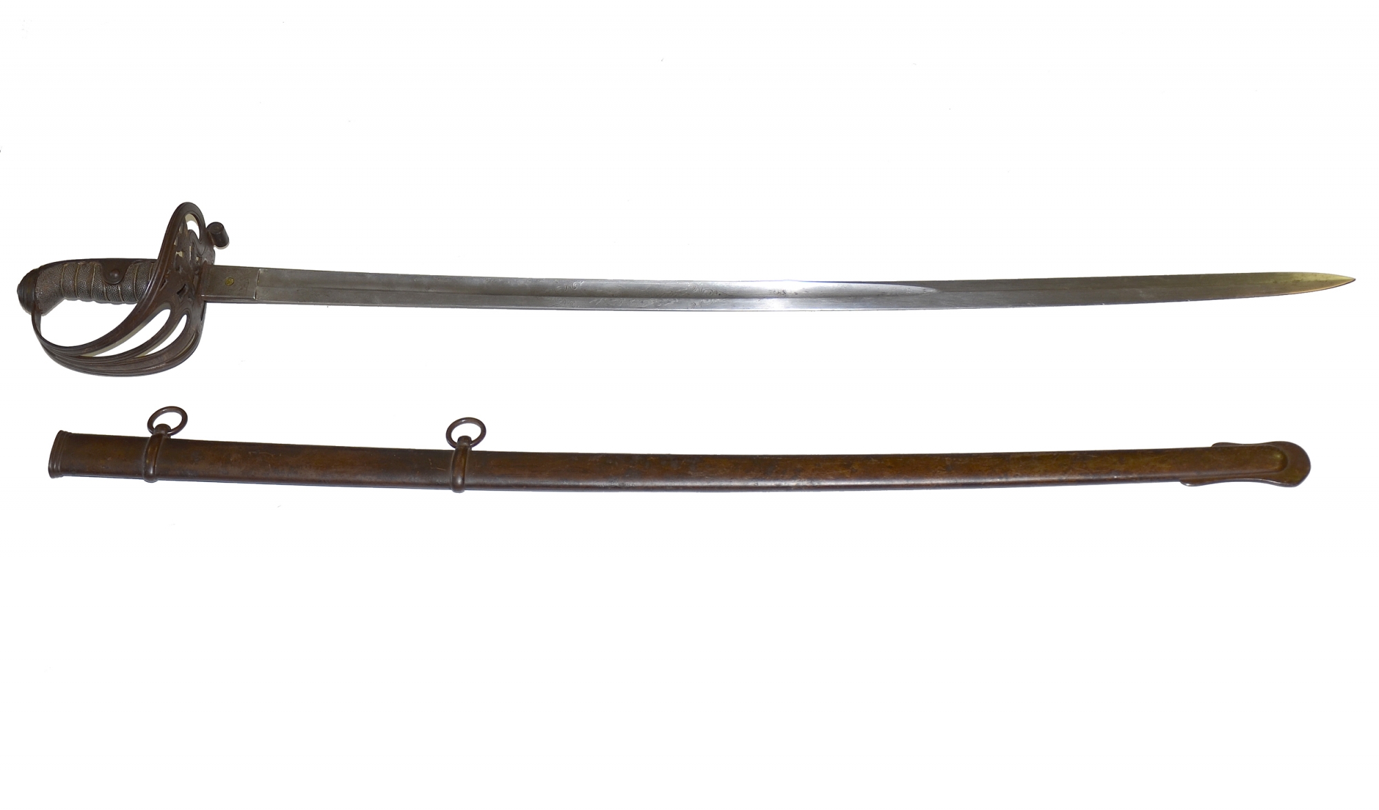 NON-REGULATION, SCHUYLER HARTLEY & GRAHAM M1850 STAFF OFFICER’S SWORD AND SCABBARD BY CLAUBERG