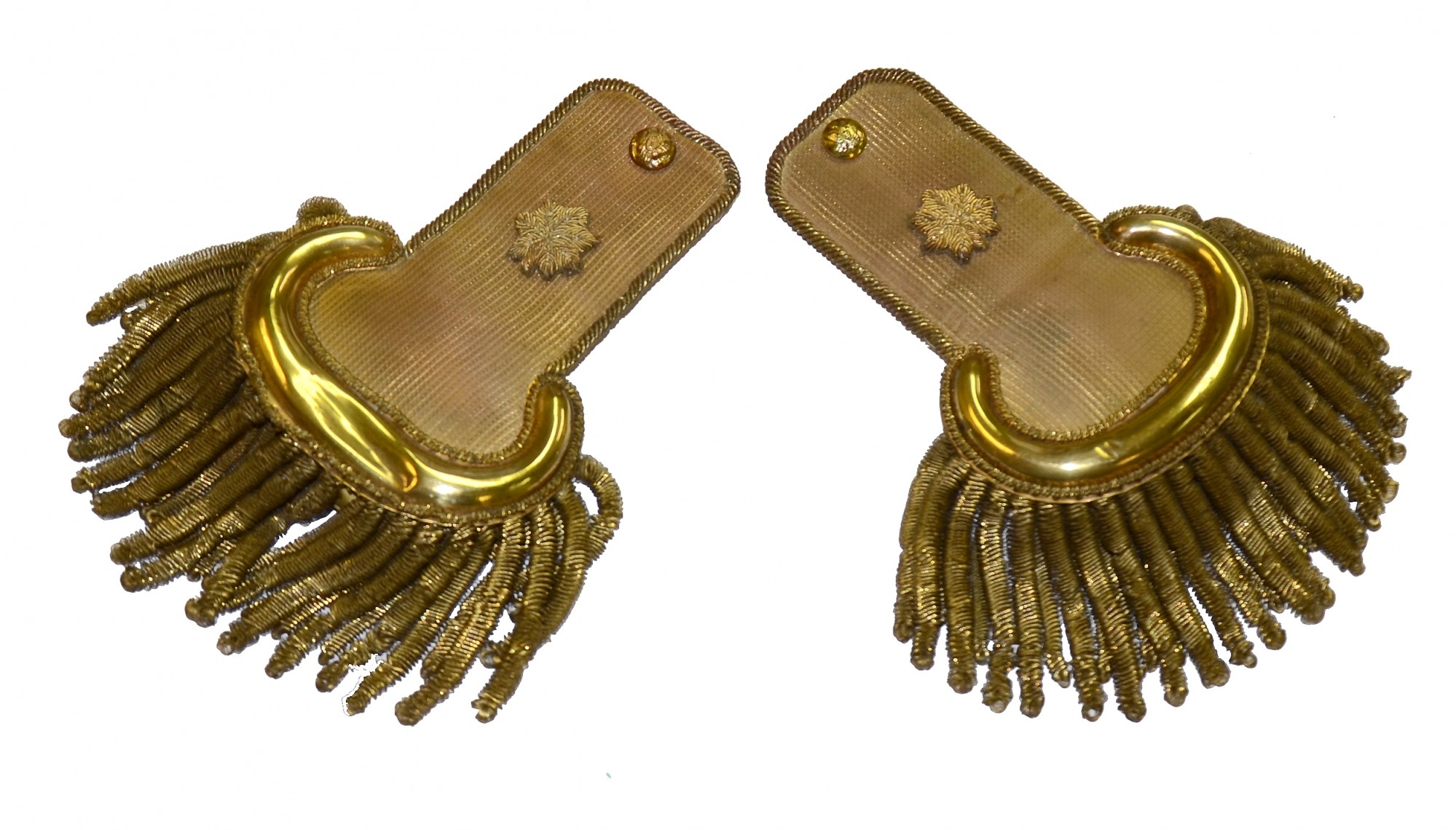 PRE-CIVIL WAR PAIR OF MAKER MARKED MAJOR OF INFANTRY EPAULETTES
