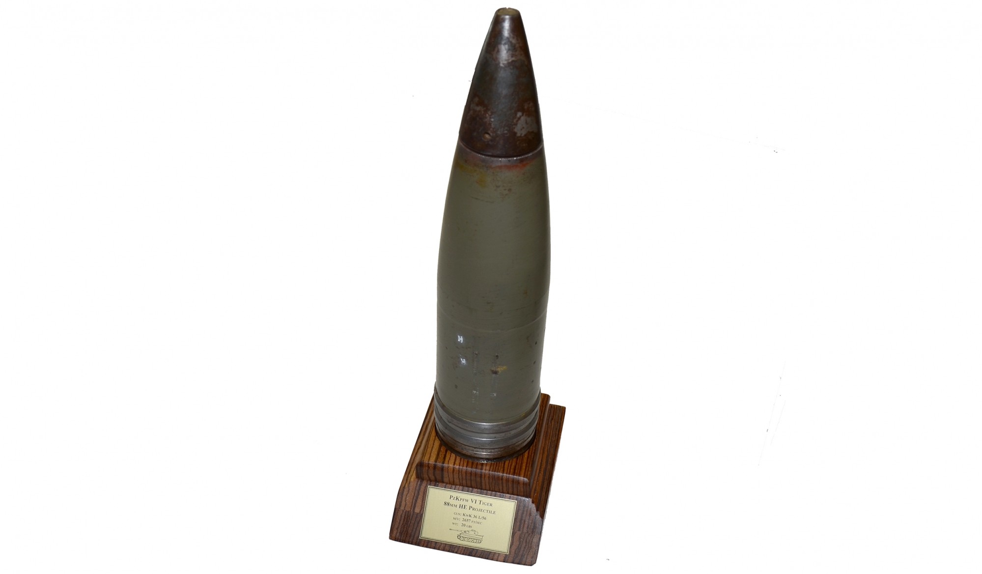 WWII GERMAN TIGER TANK HIGH EXPLOSIVE (HE) PROJECTILE