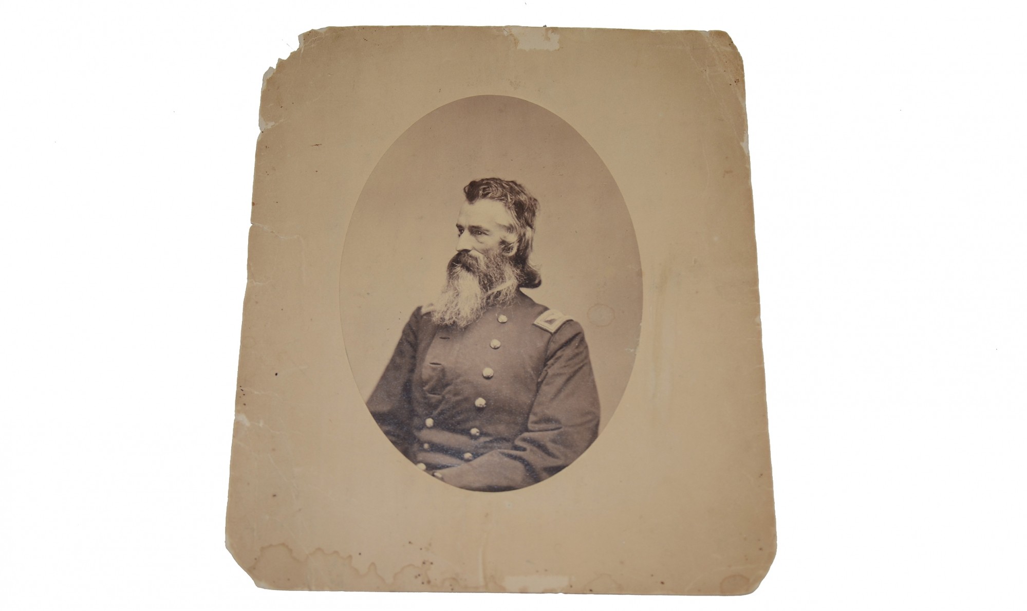 LARGE ALBUMEN PHOTO OF COLONEL WILLIAM H. NOBLE, 17TH CONNECTICUT VOLUNTEER INFANTRY 