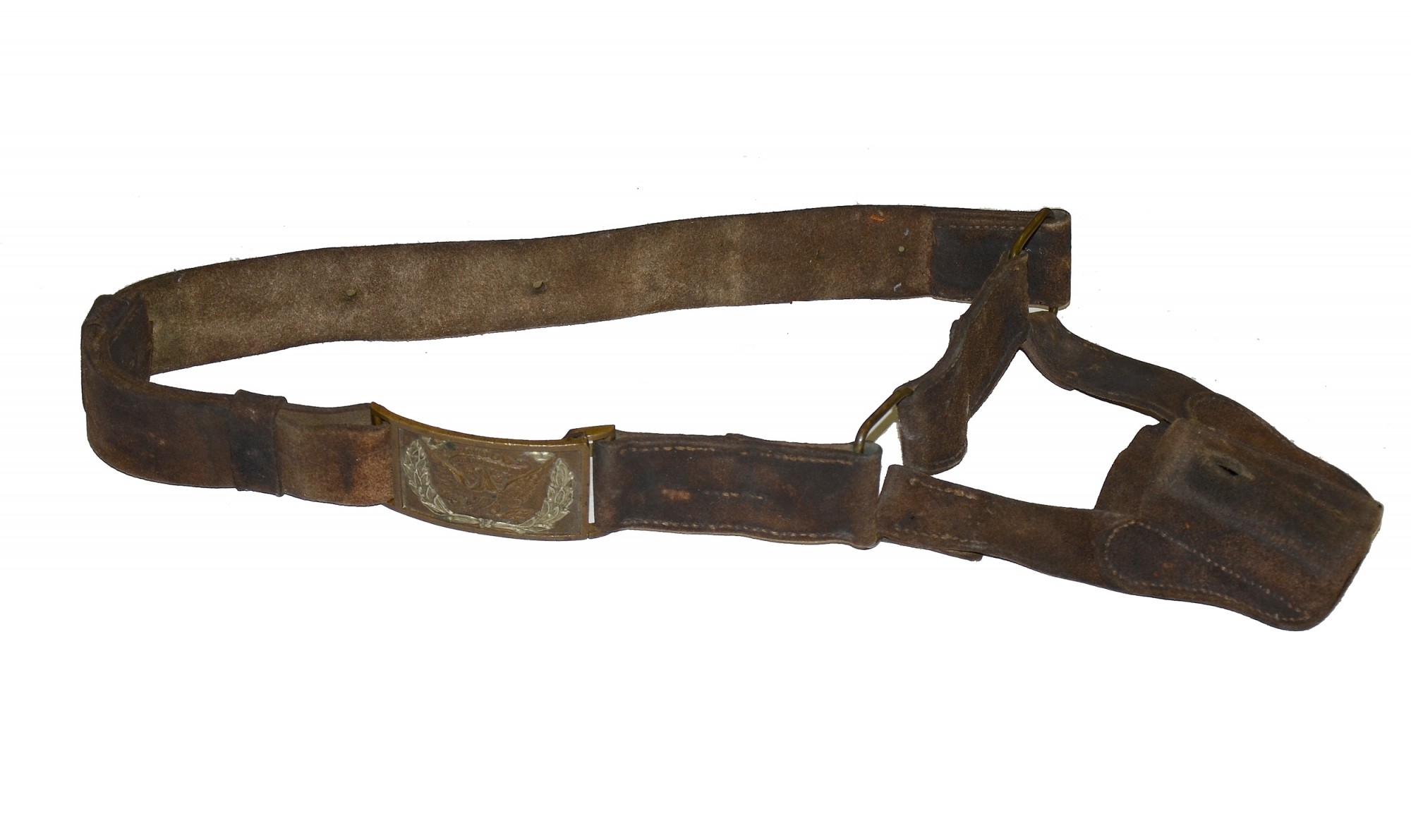 FOOT ARTILLERY BELT WITH NOTE