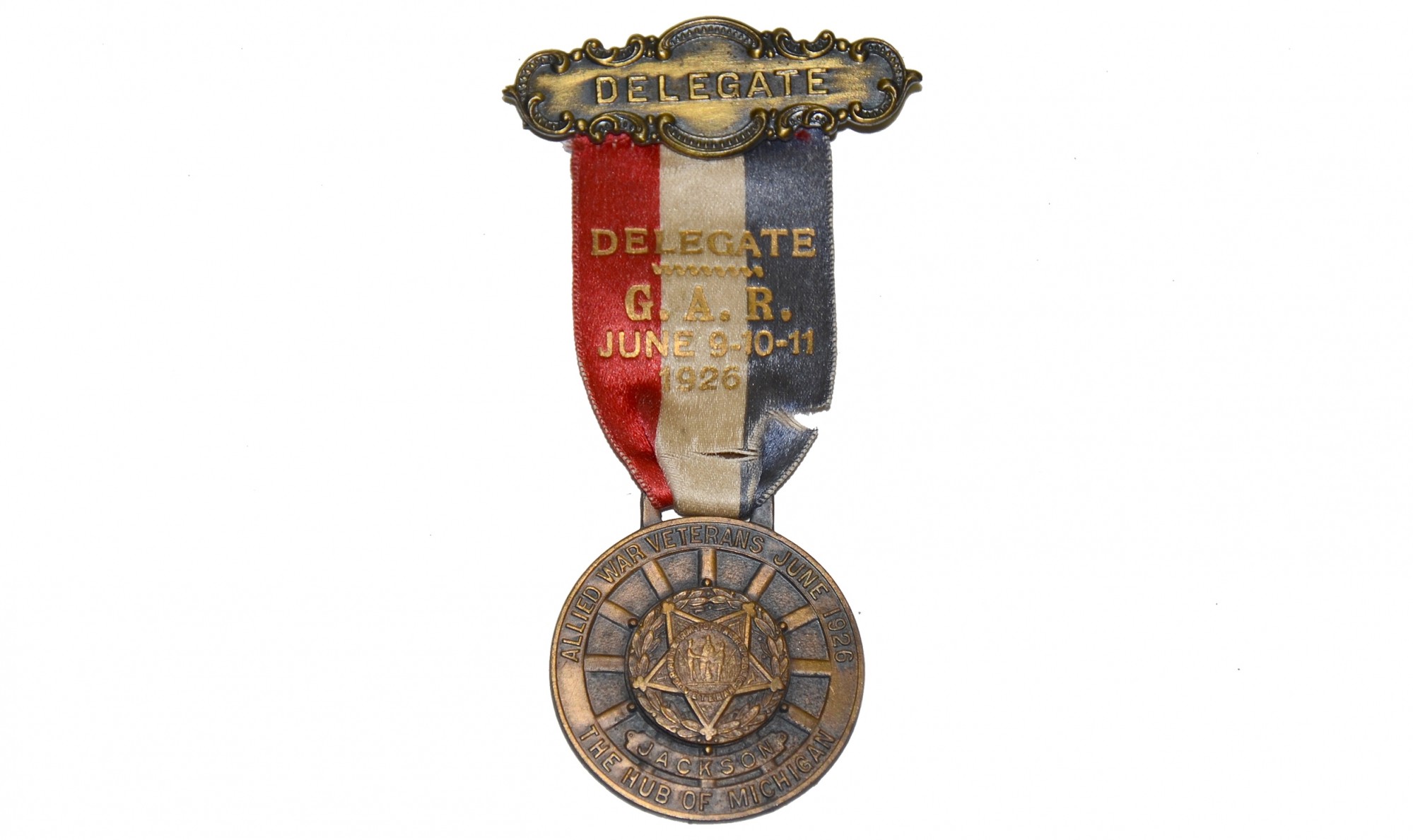 1926 GAR DELEGATE BADGE - MICHIGAN