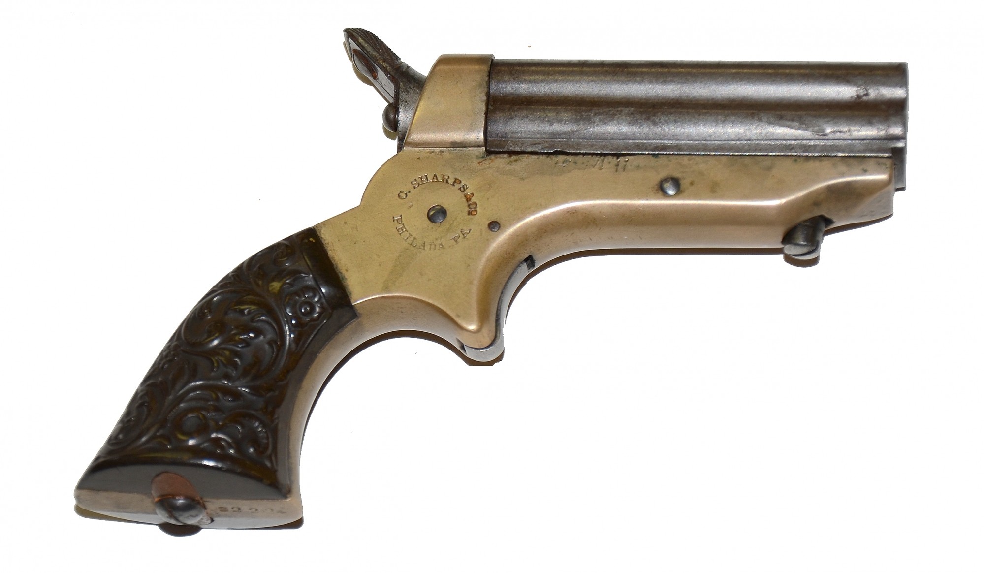 ORIGINAL SHARPS BREECH-LOADING DERINGER PEPPERBOX PISTOL  