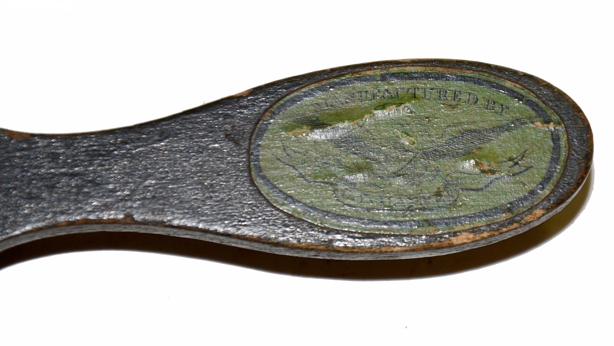 19TH CENTURY RAZOR STROP IN REMAINS OF BOX — Horse Soldier